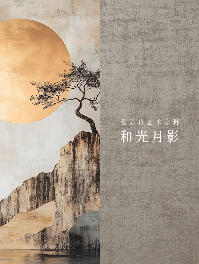 爱涂妆案例｜金韵和光，空间自成格局
艺术涂料灵感图
艺术涂料立体纹理
艺术涂料产品